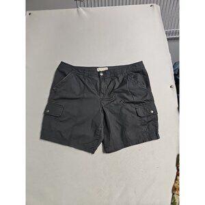 Eddie Bauer Shorts Womens Size 18 Gray Cargo Ripstop outdoors Casual